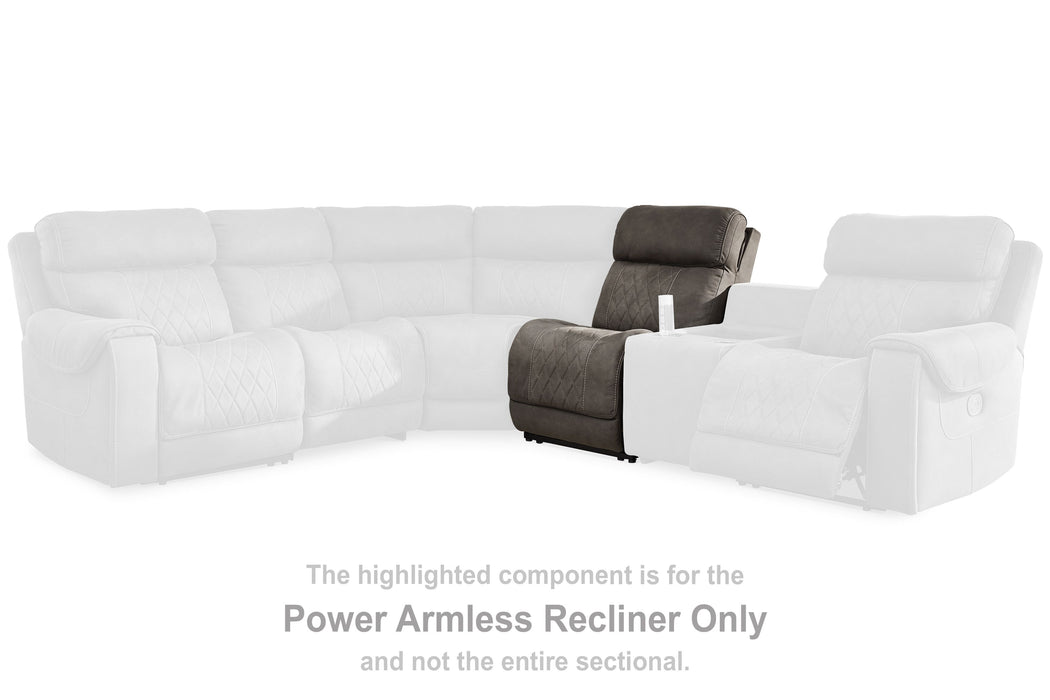 Hoopster - Pwr Armless Rec W/Adj Headrest - Gunmetal Signature Design by Ashley®