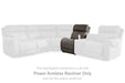 Hoopster - Pwr Armless Rec W/Adj Headrest - Gunmetal Signature Design by Ashley®