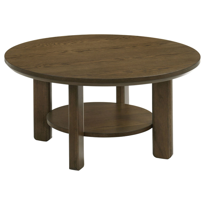 Crispin - Round Table With Lower Shelf Furniture Max