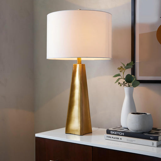 Pompeii - Contemporary Table Lamp - Gold / White Lumi Source