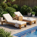 Outdoor Chaise Lounge Set & Side Table, 5 Position Adjustable Patio Recliner Noble House