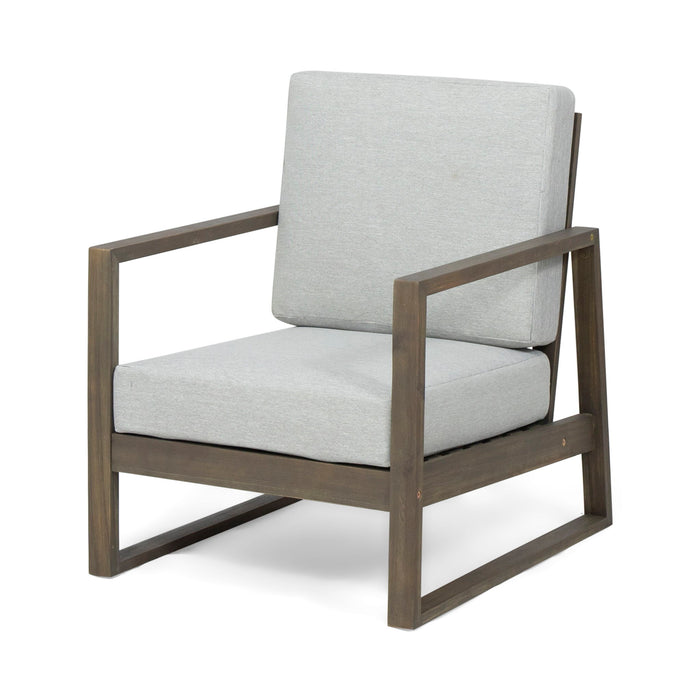 Nexusia - Outdoor Acacia Wood Club Chair With Slat Design