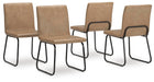 Pharwynn - Dining Upholstered Side Chair (Set of 4) - Toast Signature Design by Ashley®