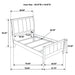 Twin Panel Bed With Headboard And Tapered Legs - Brown Furniture Max