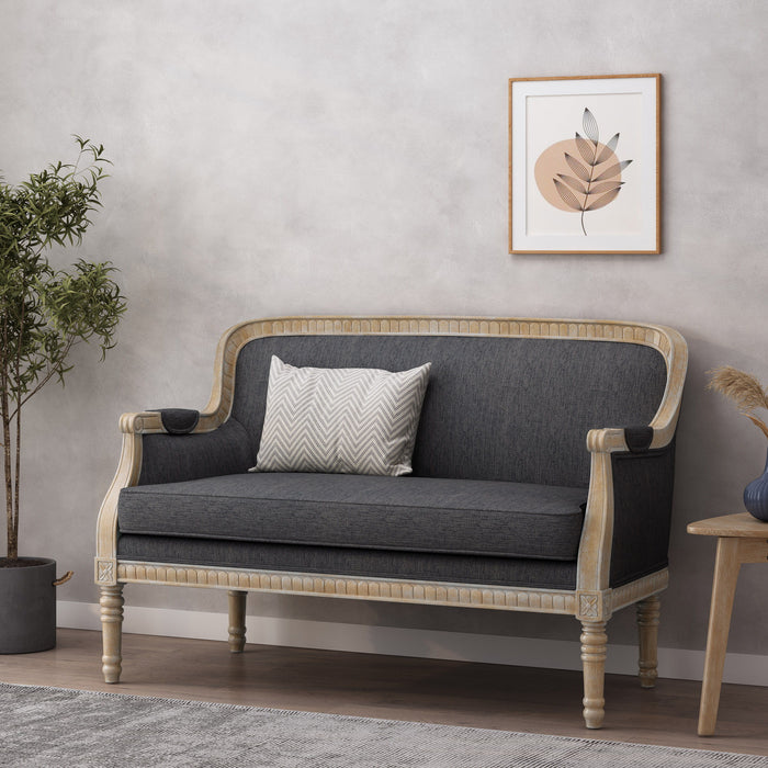 Nh-Perfect Home - Loveseat - Charcoal - Fabric