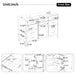 46.5" Modern Bathroom Vanity Cabinet Only, Soft Close Door & 6 Drawers - White Noble House
