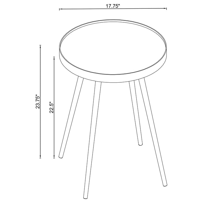 Lymon - Round Top End Table - Gold Furniture Max