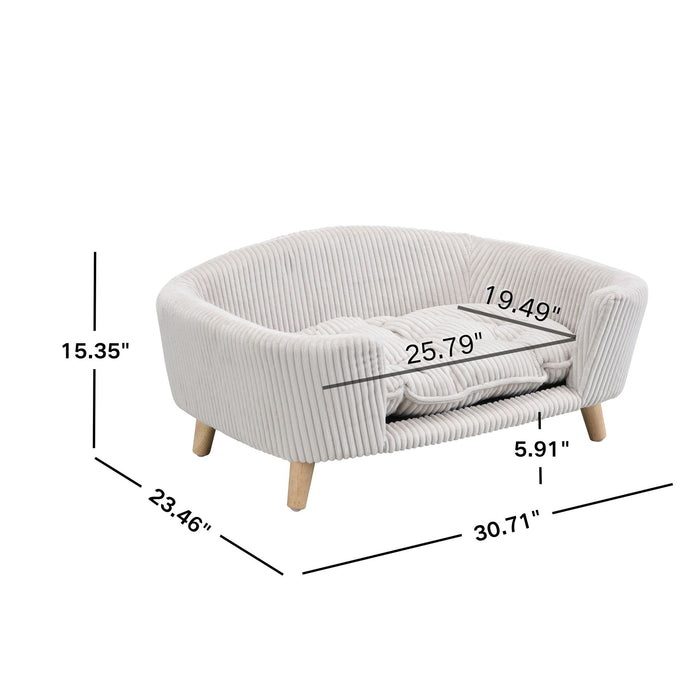 Elevated - Dog Bed Frame For Small Dog, Pet Couch Bed With Legs And Supportive Foam, Easy Assembly Noble House