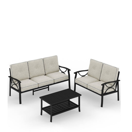 Patio Furniture Set & Coffee Table And Cushions For Backyard Home Essentials