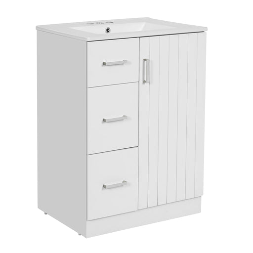 Bathroom Vanity With Under Mount Sink, 2 Drawers And Soft Closing Door Hearth and Haven