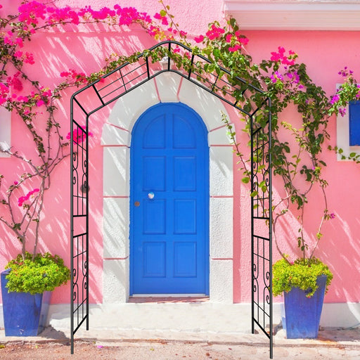 Garden Arch, Climbing Plants Support Outdoor - Black Daily Nest