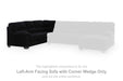 SimpleJoy - LAF Sofa With Corner Wedge - Onyx Signature Design by Ashley®