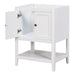 Bathroom Vanity Base Only, Soild Wood Frame, Bathroom Storage Cabinet With Doors And Open Shelf Hearth and Haven