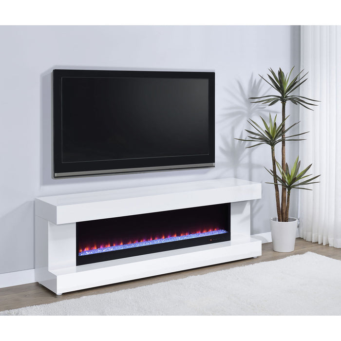 TV Stand Fireplace Console With Bluetooth Speaker Furniture Max