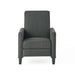 Upholstered Push Back Recliner Chair For Living Room Noble House
