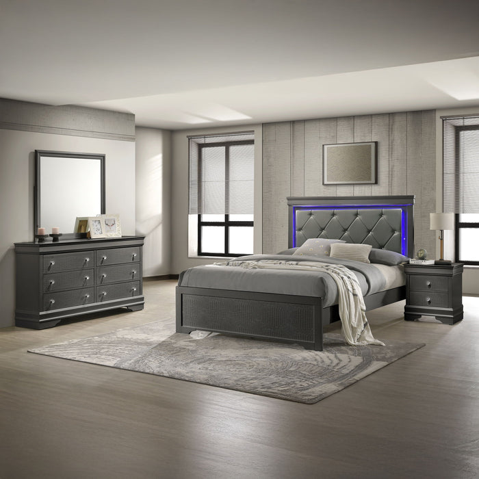Blaze - Bedroom Set With LED Headboard Matrix Furniture Group