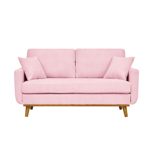 Upholstered Loveseat With Arms And Pillows Home Essentials