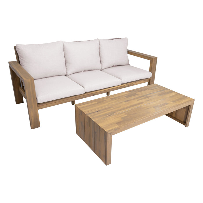 3 Seater Patio Set, Outdoor Sofa & Coffee Table Set Hearth and Haven