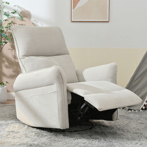 360° Swivel Rocker Recliner Chair, Swive Nursery Rocking Chair With Pull Ring, Glide Chair For Livin Room - Gray Home Essentials