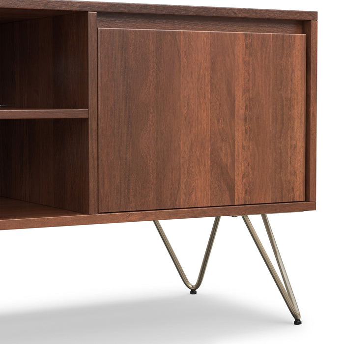 Hunter - TV Media Stand - Umber Brown Stain Simpli-Home