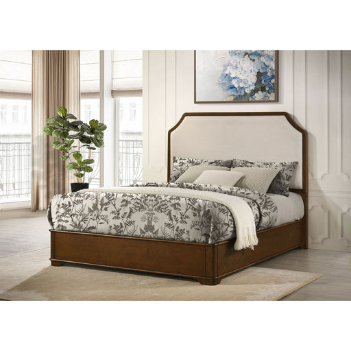 Leonide - Panel Bed With Upholstered Headboard Furniture Max