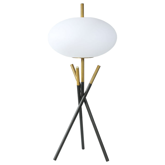 Clarendon - Orb Shade Tripod Table Lamp Desk & Bedside Lamp - Black Furniture Max