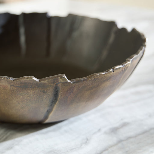 Aidman - Bowl - Black / Antique Gold Finish Signature Design by Ashley®