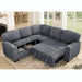 L-Shaped Sofa With Pull Out Sofa Bed With USB Home Essentials