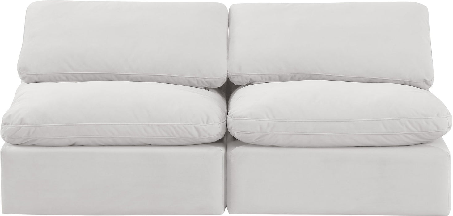 Indulge - Velvet 2 Seat Modular Armless Sofa Meridian Furniture