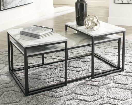 Donnesta - Occasional Table Set (Set of 3) - Gray / Black Signature Design by Ashley®