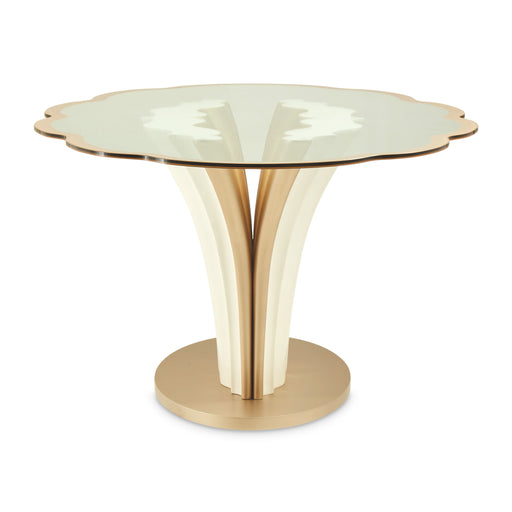 London Place - Entry Table - Creamy Pearl Michael Amini