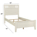 Simple Frame With Headboard And Vertical Carved Design Home Essentials