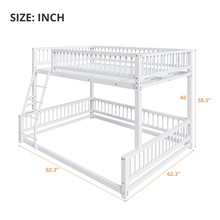 Bunk Bed With Ladder And Safety Guardrails Dreamland