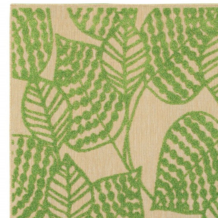 Floral Indoor / Outdoor Area Rug - Green