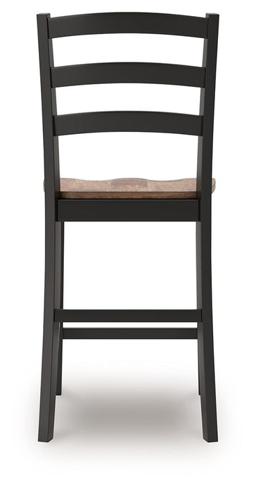 Wildenauer - Barstool (Set of 2) - Brown / Black Signature Design by Ashley®