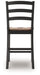 Wildenauer - Barstool (Set of 2) - Brown / Black Signature Design by Ashley®