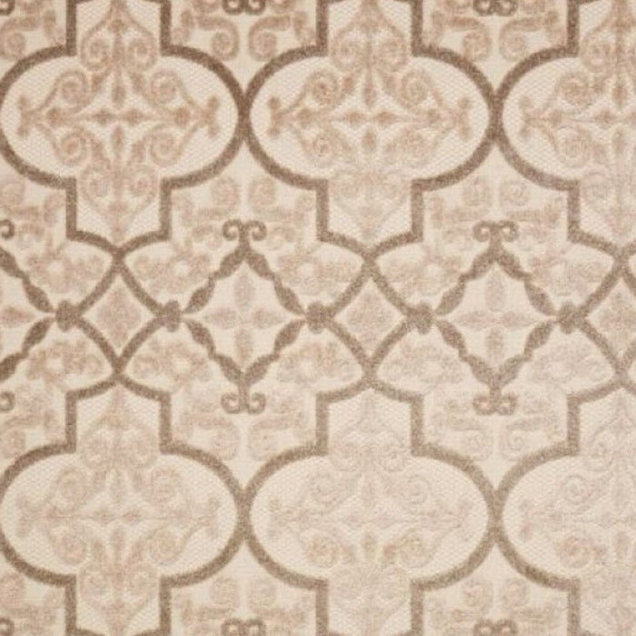 10' X 13' Ikat Non Skid Indoor / Outdoor Area Rug - Cream