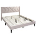 Elegant Bed With Upholstered Headboard, Platform Base Home Essentials