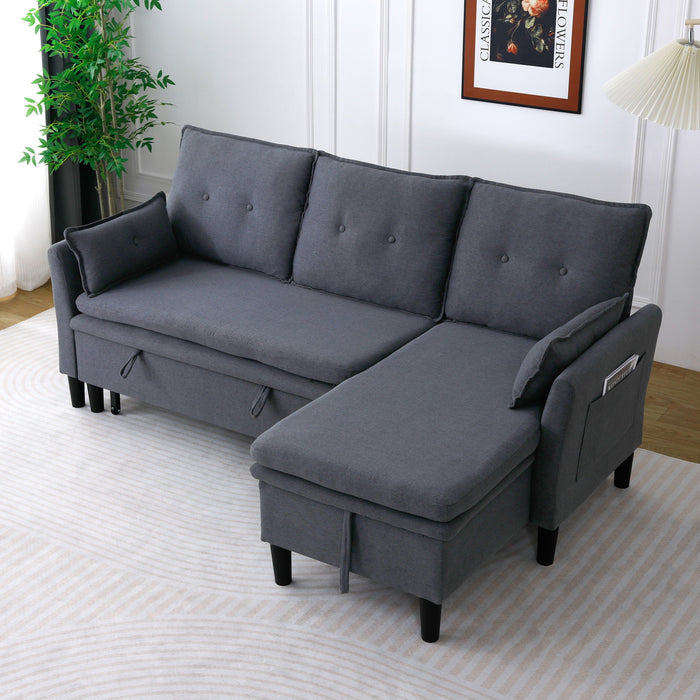 L-Shaped Reversible Chaise Sectional Sofa With Storage Home Essentials