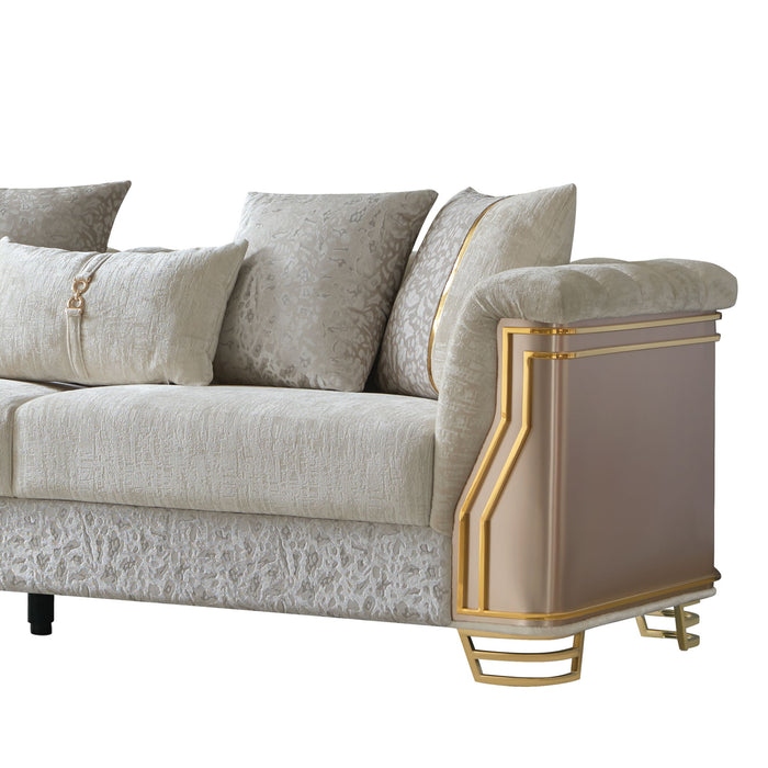 Chateau - Sofa - Cream / Brown Matrix Furniture Group