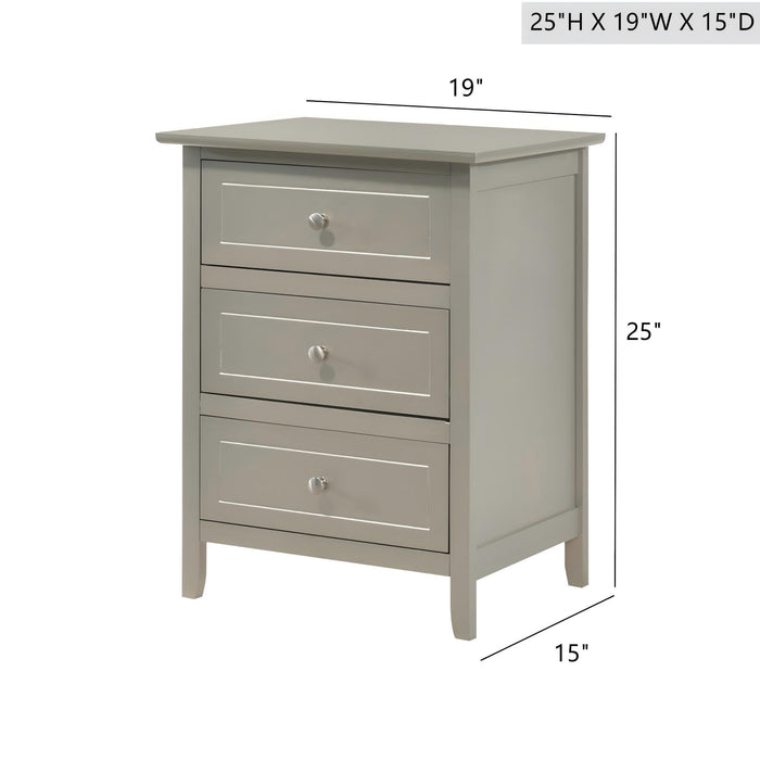 Daniel - 3 Drawer Nightstand