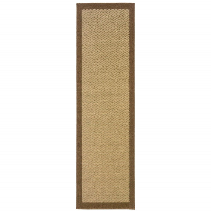 2' X 8' Outdoor / Indoor Area Rug - Beige