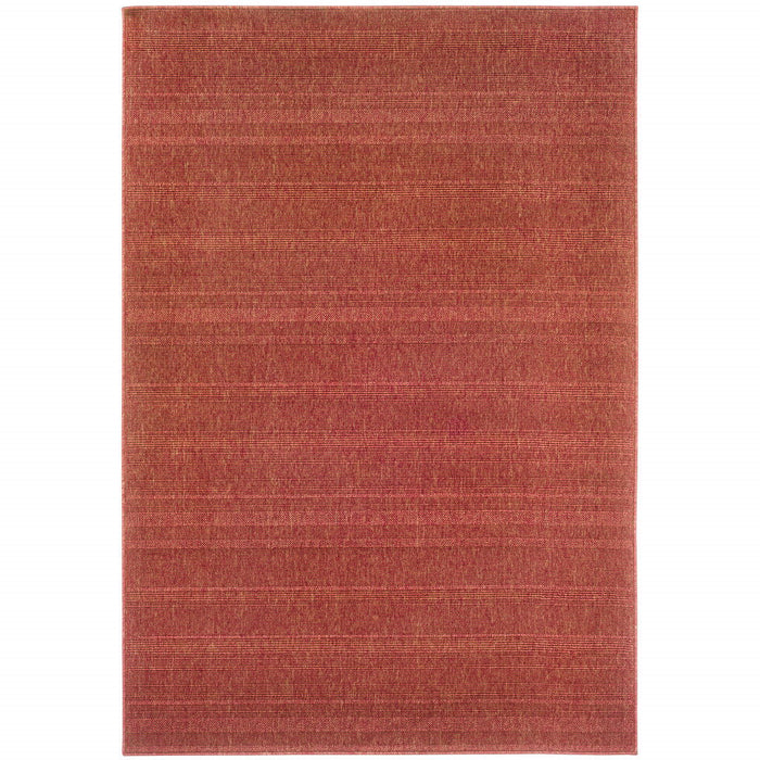 4' X 6' Stain Resistant Indoor / Outdoor Area Rug - Red