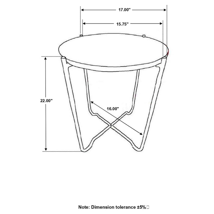Kohala - Round Accent Side Table - Red Furniture Max