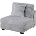 Armless Chair Modular With Pillow Living Room Furniture - Gray / Mink Home Essentials