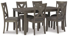 Caitbrook - RECT DRM Table Set (Set of 7) - Gray Signature Design by Ashley®
