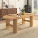 Oval Dining Table Set For 6 With Fluted Pedestal Base, 7 Piece Set Including 6 Upholstered Chairs Hearth and Haven