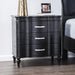 Nightstand, 3 Drawer Bedside Table - Black Home Essentials
