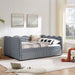 Gingham Daybed With USB Charging Port, Wave-Shaped Design Home Essentials