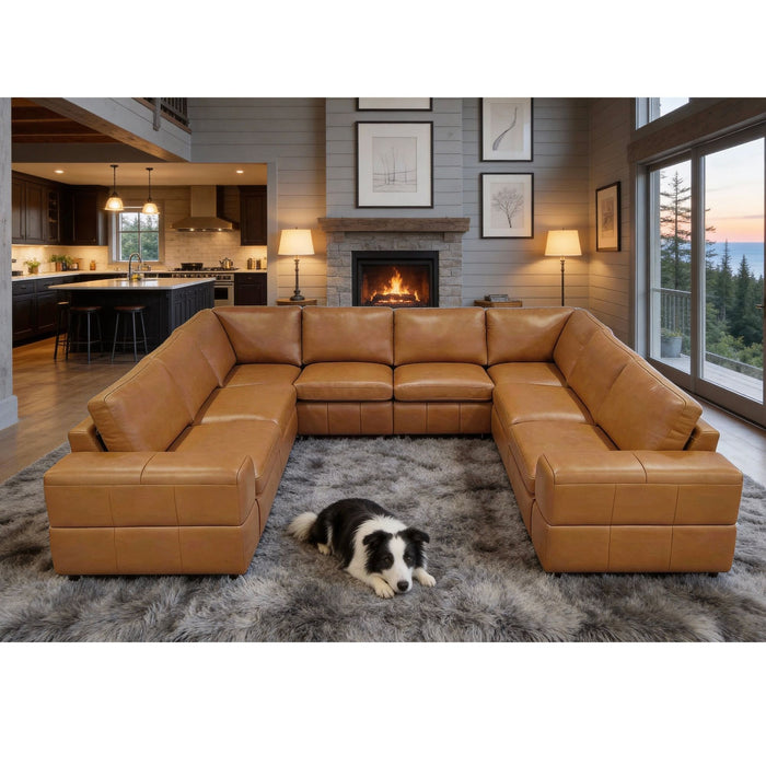 Modern Sectional Sofa With Large Square Arms Home Essentials